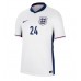 Camiseta Inglaterra Cole Palmer #24 Primera Equipación Replica Eurocopa 2024 mangas cortas